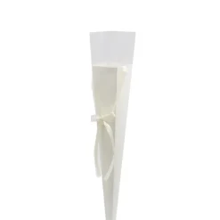 Acetate Premium Flat Pack Rose Cone White (7x65cmH) Pack 6