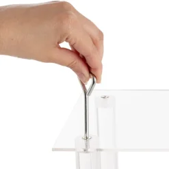 Acrylic Centrepiece Square Flower Stand Clear (25x25x50cmH)