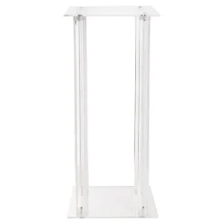 Acrylic Centrepiece Square Flower Stand Clear (30x30x90cmH)
