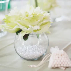 Acrylic Pearl Beads Ball Ivory 10mm (150pc Jar)