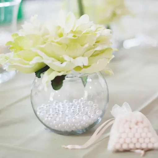 Acrylic Pearl Beads Ball Ivory 10mm (150pc Jar)