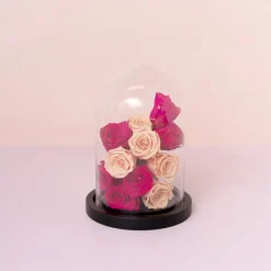 Amore Forever Rose Heads Pack 6 Hot Pink (5-6cmD)