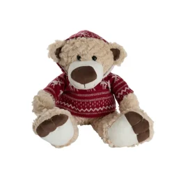 Archie the Arctic Bear w Hoodie Brown (25cmH)