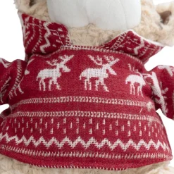 Archie the Arctic Bear w Hoodie Brown (25cmH)