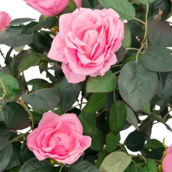 Artificial Rose Topiary Tree Potted Soft Pink (130cmH)