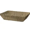 Artificial Wicker Basket Hamper Rectangle Brown (37X27x9cmH)
