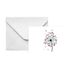 Artisan Gift Card & Envelope Dandelion Fun Pk25(10x6.5cmH)