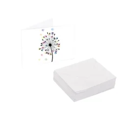 Artisan Gift Card & Envelope Dandelion Fun Pk25(10x6.5cmH)