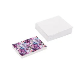 Artisan Gift Card & Envelope Flower Print Pk25 (10x6.5cmH)