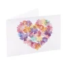 Artisan Gift Card & Envelope Flower Heart Pk25 (10x6.5cmH)