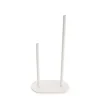 Asymmetrical Two Tube Metal Vase White (15x8x28cmH)