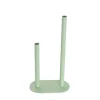 Asymmetrical Two Tube Metal Vase Sage Green (15x8x28cmH)