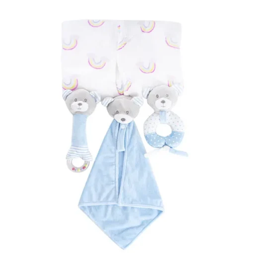 Baby Gift Pack Bear Accessories And Blanket Baby Blue