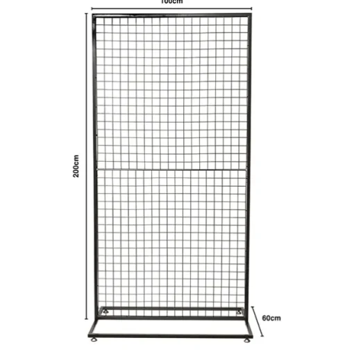 Backdrop Standing Frame with Mesh Black (1mx2mH)