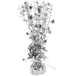 Balloon Weight Bursting Star Silver (30cmH)