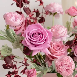 Bella Real Touch Rose Full Bloom Lge Dusty Pink (12cmx65cmH)