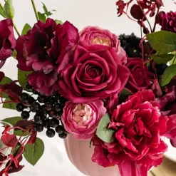 Bella Real Touch Rose Full Bloom Lge Fuchsia (12cmDx65cmH)