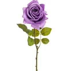 Bella Real Touch Rose Full Bloom Lge Soft Purple (12Dx65cmH)