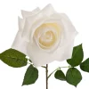 Bella Real Touch Rose Full Bloom Lge White (12cmDx65cmH)