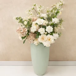 Bella Real Touch Rose Full Bloom Lge White (12cmDx65cmH)