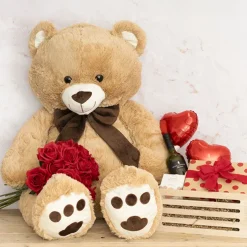 Benjamin Giant Teddy Bear Brown (85cm Sitting)