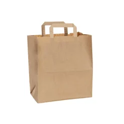 Brown Kraft Take Away Paper Bag Pack 10 (260Wx140Gx290mmH)