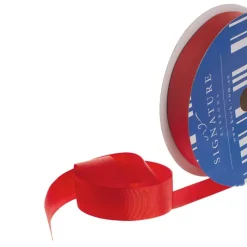 Bulk Grosgrain Ribbon Plain Rouge Red (25mmx50m)