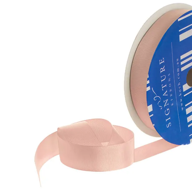 Bulk Grosgrain Ribbon Plain Rose Gold (25mmx50m)