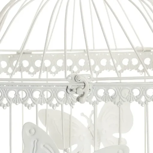 Butterfly Pattern Birdcage Set 2 White (23x23x52cmH)