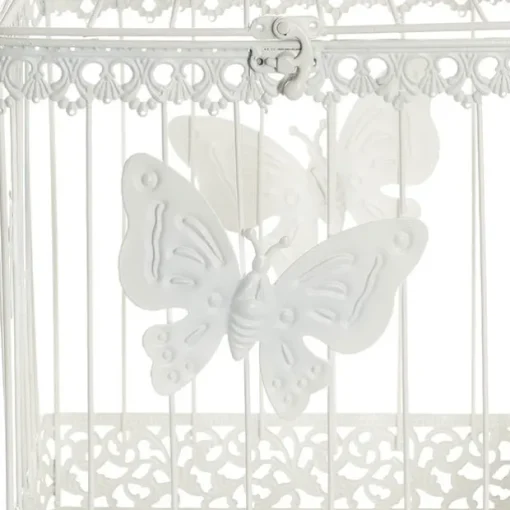 Butterfly Pattern Birdcage Set 2 White (23x23x52cmH)