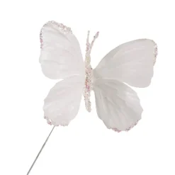 Butterfly Spray Elegant White (71cmH)