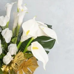 Calla Lily Open Bloom Stem Real Touch White (70cmST)