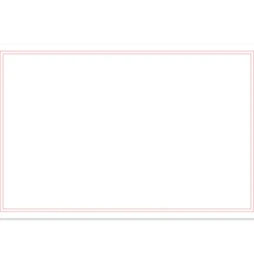 Cards Blank Silhouette Pink (10x6.5cmH) Pack 50