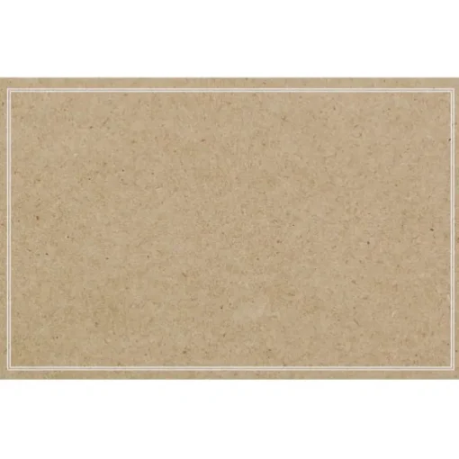 Cards Brown Kraft Blank White Border (10x6.5cm) Pack 50