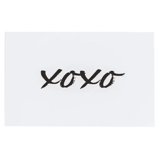 Cards White XOXO Plain (10x6.5cmH) Pk 50