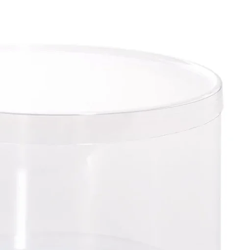 Cello Acetate PVC Corsage Gift Box (15cmDx12cmH) Round Clear