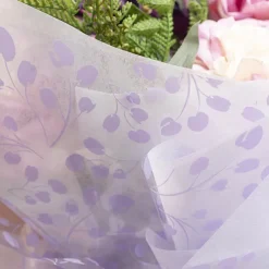 Cello Clear 40mic Eucalyptus Leaves Lilac Pk100 (50x70cm)