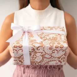 Cello Clear 40mic Lace Rose Gold 100 Pack (50x70cm)