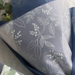 Cello Frosted Hand Drawn Leaves 40mic Green Pk100 (50x70cm)