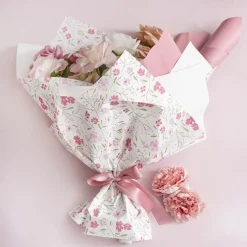 Cello Regal 65mic Delightful Flowers Pink Pack 100 (50x70cm)