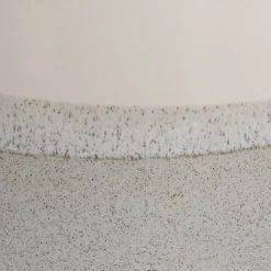 Ceramic Belly Two Tone Round Pot Misty Blue (15x14cmH)