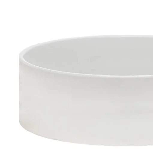 Ceramic Bondi Low Cylinder Bowl Glossy White (30Dx12cmH)