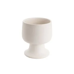 Ceramic Compote Isabella Vases White (13Dx15cmH)