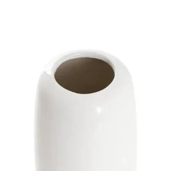Ceramic Cone Vases Glossy White (11Dx18cmH)