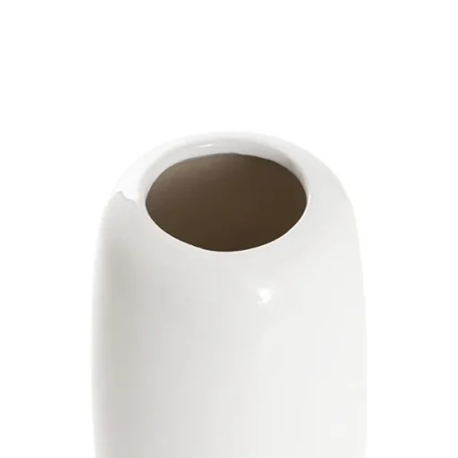 Ceramic Cone Vases Glossy White (11Dx18cmH)