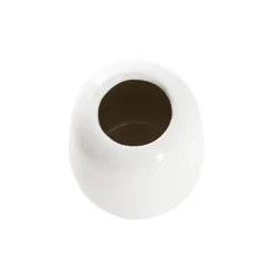 Ceramic Cone Vases Glossy White (11Dx18cmH)