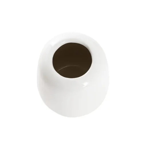 Ceramic Cone Vases Glossy White (11Dx18cmH)