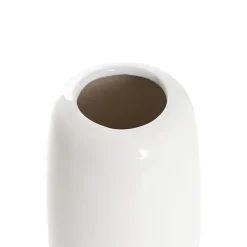 Ceramic Cone Vases Glossy White (14Dx22cmH)
