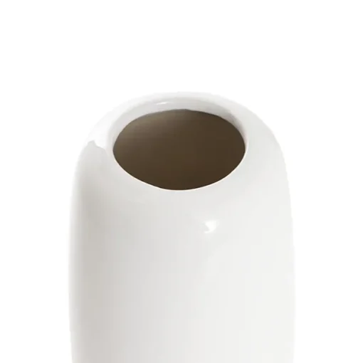 Ceramic Cone Vases Glossy White (14Dx22cmH)