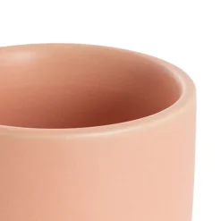 Ceramic Cylinder Pot Mini Satin Matte Coral (8x7cmH)
